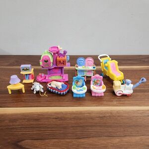 Fisher Price Vintage Loving Family Furniture Accessories Animals 12 Piece Lot